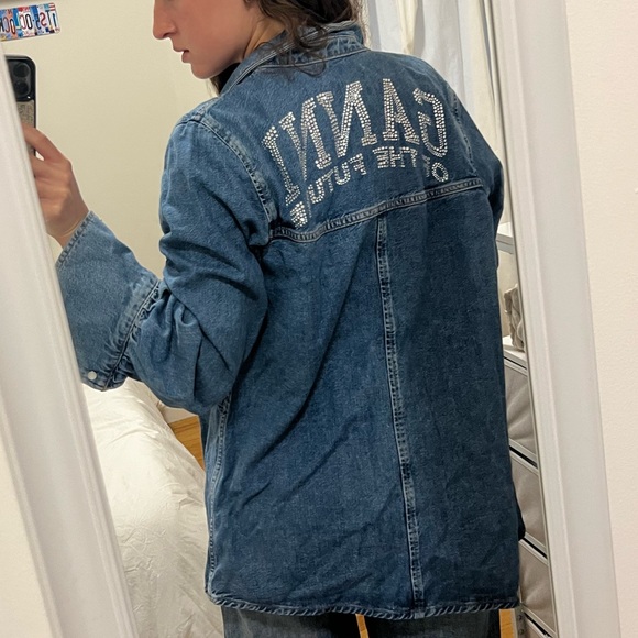 Ganni Denim Shirt - size 32 fits small/medium - Picture 2 of 3